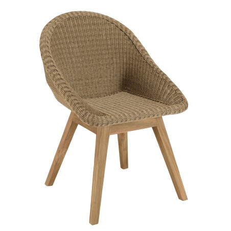 KALLY Set no. 27 Recycled Teak & Rattan Garden Furniture Set for 4 People