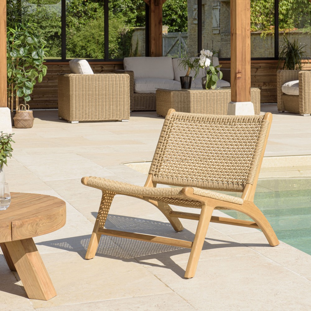 Lot de 2 fauteuils lounge de jardin VALERIA Lot de 2 fauteuils lounge de jardin VALERIA