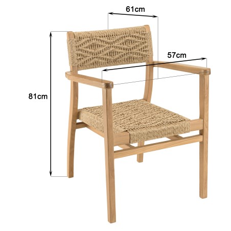 VALERIA - Set no. 3 Recycled Teak and Synthetic Rattan Garden Furniture Set