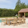 VALERIA Garden Furniture Set - Recycled Teak & Rattan - 8-10 People