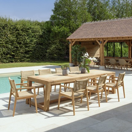 VALERIA - Set no. 5 Recycled Teak and Rattan Garden Furniture Set