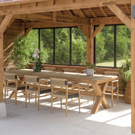 VALERIA Set no. 7 Recycled Teak Garden Furniture Set | 8-10 People