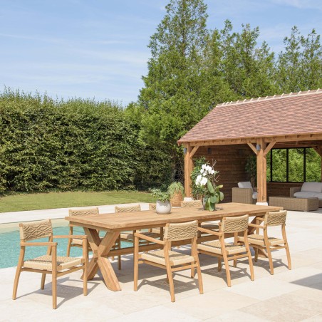 VALERIA - Set no. 8 Recycled Teak Garden Furniture Set | 8-10 People