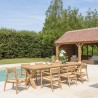 Salon de jardin Valeria - Teck recyclé et rotin synthétique