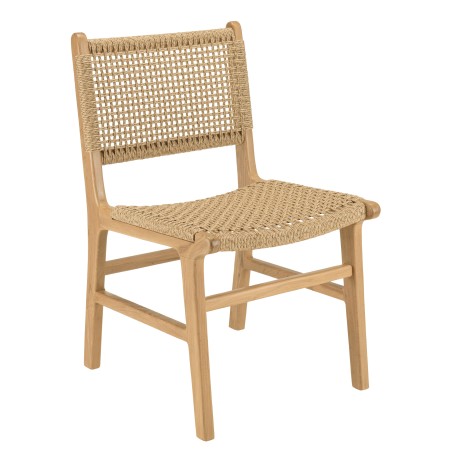 Lot n°12 VALERIA Salon de jardin teck recyclé rotin synthétique