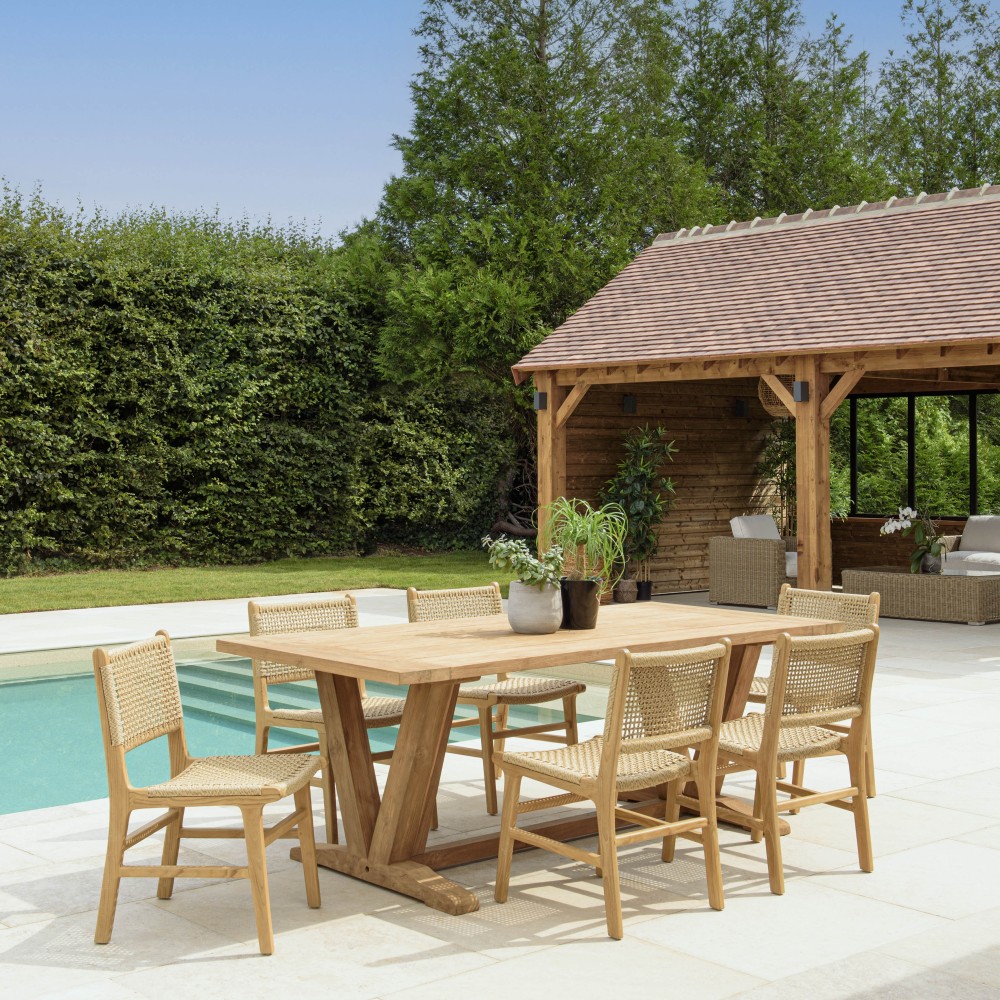 VALERIA Set no. 14 - Recycled Teak Garden Furniture Set for 6 People VALERIA Set no. 14 - Recycled Teak Garden Furniture Set for 6 People