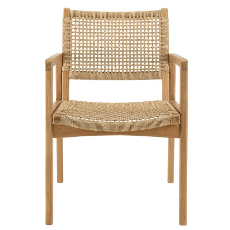 Salon de jardin VALERIA - Lot n°21 en teck recyclé et rotin synthétique
