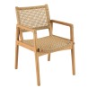 Salon de jardin VALERIA - Lot n°21 en teck recyclé et rotin synthétique