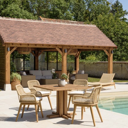 VALERIA Set no. 22 Recycled Teak Garden Furniture Set for 4 People