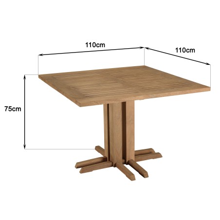 VALERIA Set no. 22 Recycled Teak Garden Furniture Set for 4 People