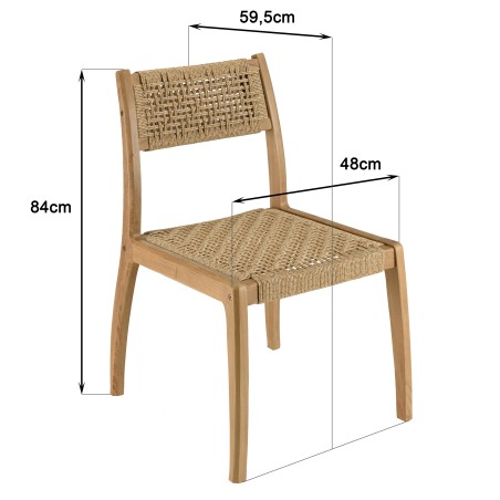 VALERIA - Set no. 26 Recycled Teak Garden Furniture Set for 6 People