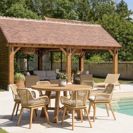 VALERIA - Set no. 32 Recycled Teak and Synthetic Rattan Garden Furniture Set