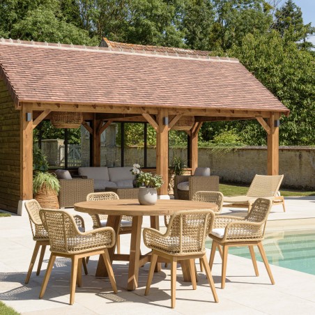 VALERIA - Set no. 32 Recycled Teak and Synthetic Rattan Garden Furniture Set