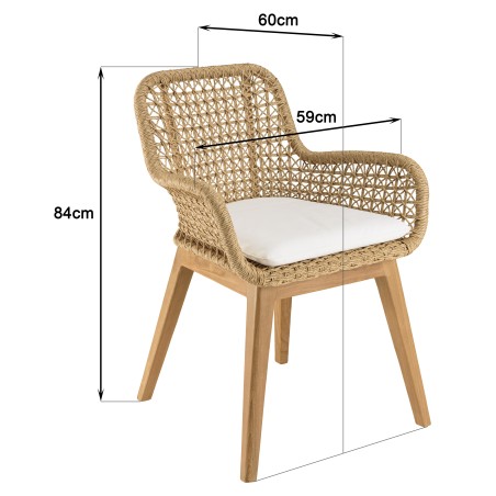 VALERIA - Set no. 32 Recycled Teak and Synthetic Rattan Garden Furniture Set