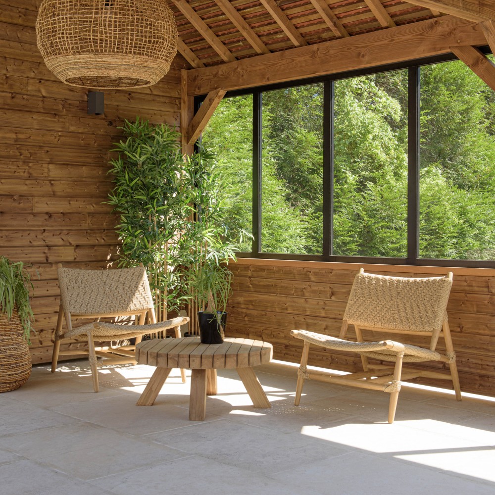 VALERIA - Set no. 35 Recycled Teak Garden Furniture Set for 2 People VALERIA - Set no. 35 Recycled Teak Garden Furniture Set for 2 People