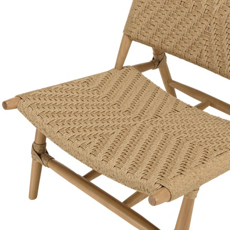 Salon de jardin VALERIA - Lot n°35 en teck recyclé et rotin synthétique
