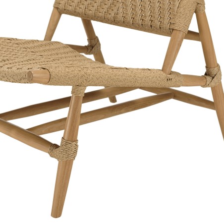 Salon de jardin VALERIA - Lot n°35 en teck recyclé et rotin synthétique
