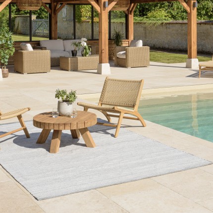 Quentin Rectangular Outdoor Rug 160x230cm Grey/White