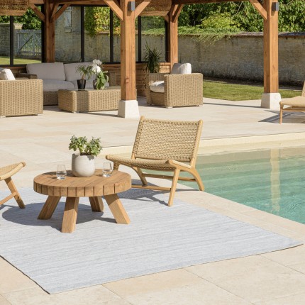 Quentin Rectangular Outdoor Rug 200x290cm - Mottled Grey