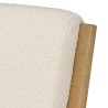 PIERRE Low Armchair in Ecru Bouclé Fabric - Cozy and Stylish Design