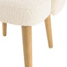 PIERRE Chair - Ecru Bouclé Fabric with Open Backrest