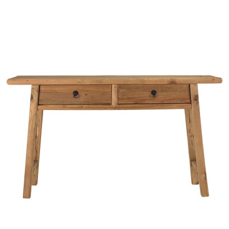 Console SANDY - Bois pin recyclé 2 tiroirs