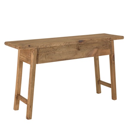 Console SANDY - Bois pin recyclé 2 tiroirs