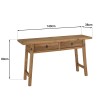 SANDY - Recycled Pine Console Table with 2 Drawers