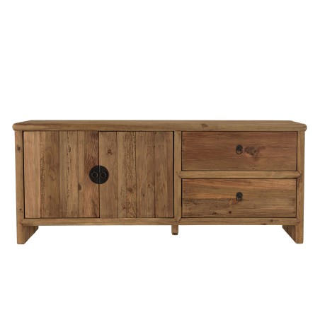 SANDY TV Stand - Recycled Pine Wood - 155cm - 2 Drawers & 2 Doors