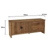 Meuble TV SANDY en bois pin recyclé 155cm