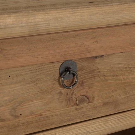Meuble TV SANDY 4 tiroirs 1 niche 200cm bois pin recyclé
