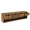 Meuble TV SANDY 4 tiroirs 1 niche 200cm bois pin recyclé