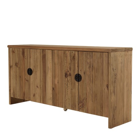 SANDY - Sideboard with 4 Doors Recycled Pine Wood | Functional and Elegant Storage Solution