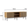Meuble TV SCOTT 2 portes 2 niches