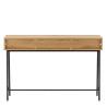 SCOTT Console Table with 2 Drawers - Black/Natural Wood Finish