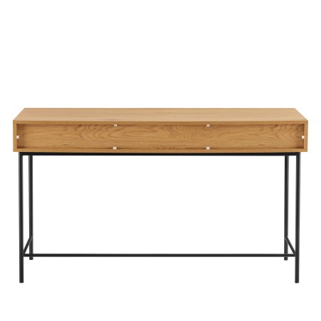 Bureau SCOTT 2 tiroirs noir et naturel