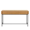 Bureau SCOTT 2 tiroirs noir et naturel