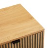 SCOTT Bedside Table with 1 Drawer in Black and Natural Wood Effect