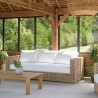 Salon de jardin VALERIA 6 places en rotin synthétique beige