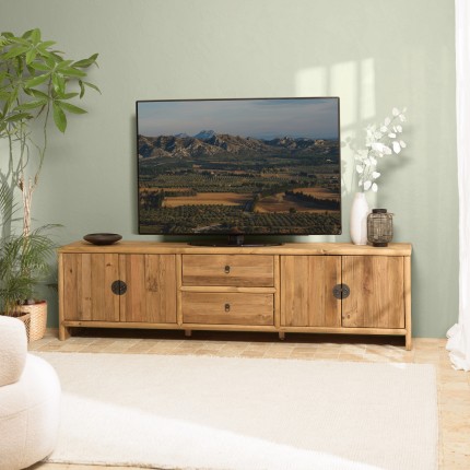 Meuble TV SANDY en pin recyclé 240cm