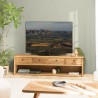 Meuble TV SANDY 4 tiroirs 1 niche 200cm bois pin recyclé