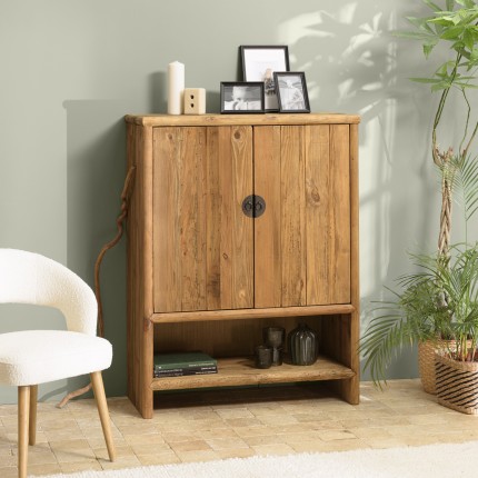 Buffet SANDY - Bois pin recyclé 2 portes 1 niche