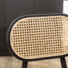 PIERRE Set of 2 Black Wooden Chairs with Rattan Seat