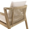 CELESTIN - Set of 2 Acacia/Synthetic Rope Armchairs, Beige with Grey Cushions