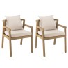 Lot de 2 fauteuils CELESTIN acacia/cordage synth. beige