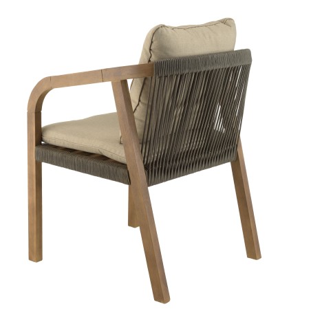Lot de 2 fauteuils CELESTIN en acacia et cordage synthétique