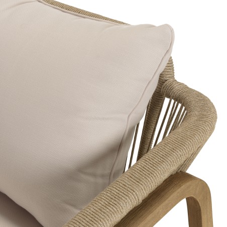 Celestin 5-Seater Garden Furniture Set in Acacia/Beige Rope