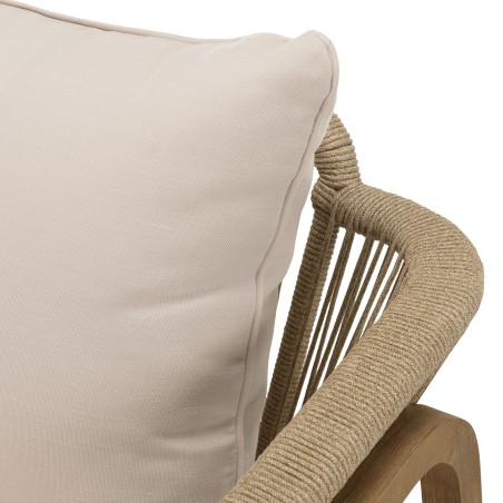 Celestin 5-Seater Garden Furniture Set in Acacia/Beige Rope