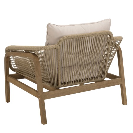 Celestin 5-Seater Garden Furniture Set in Acacia/Beige Rope