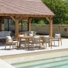 Salon de jardin CELESTIN en acacia et cordage beige